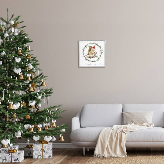 Stupell Industries Warm Wishes & Candy Kisses Phrase Framed Giclee Art